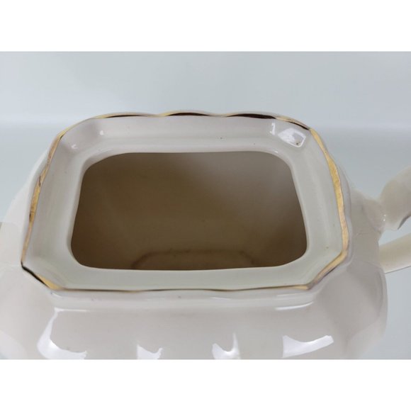 Vintage‎ Sadler England Cube Teapot Yellow Roses w. Gold Trim - Picture 11 of 15